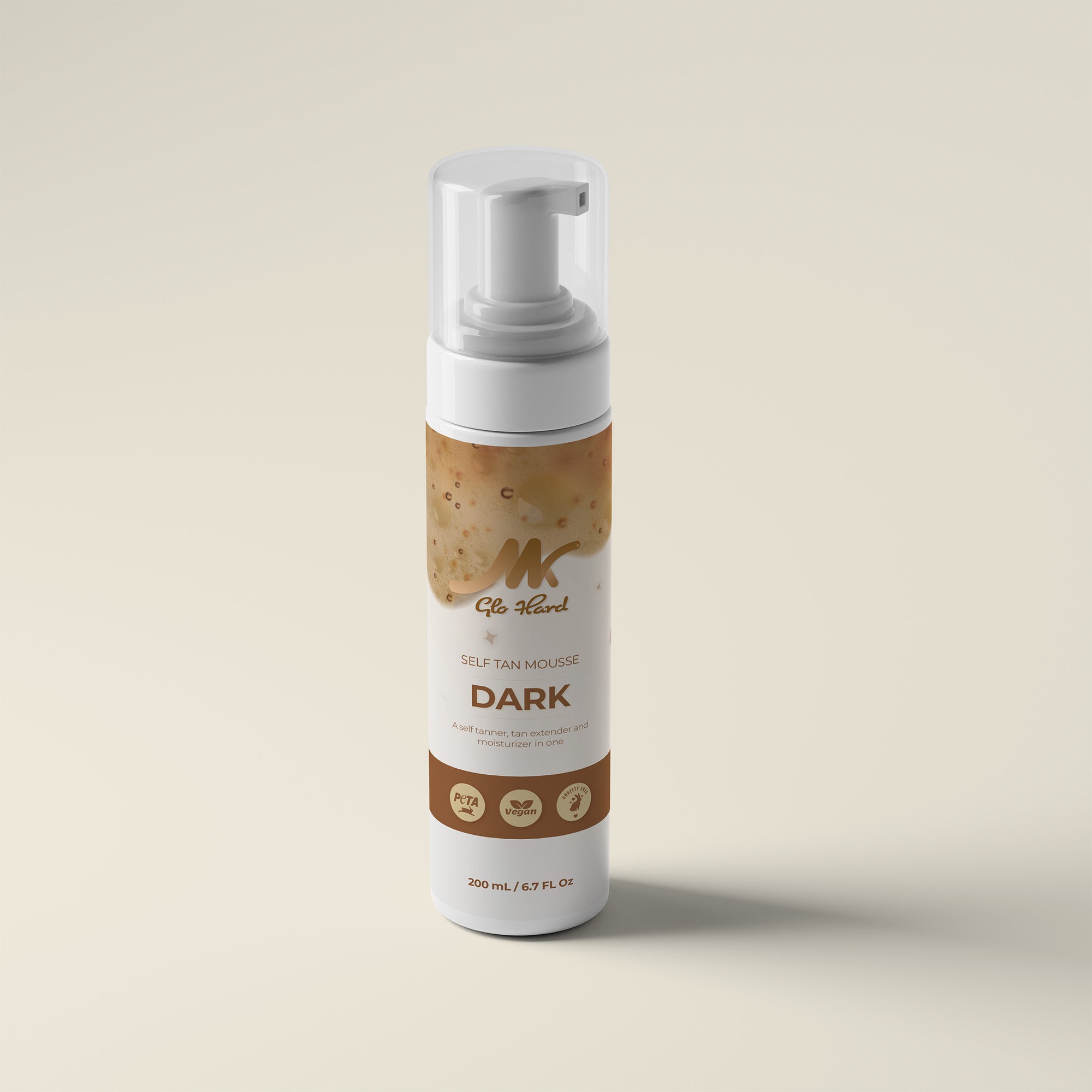 Glo Hard Self-Tan Mousse - Dark