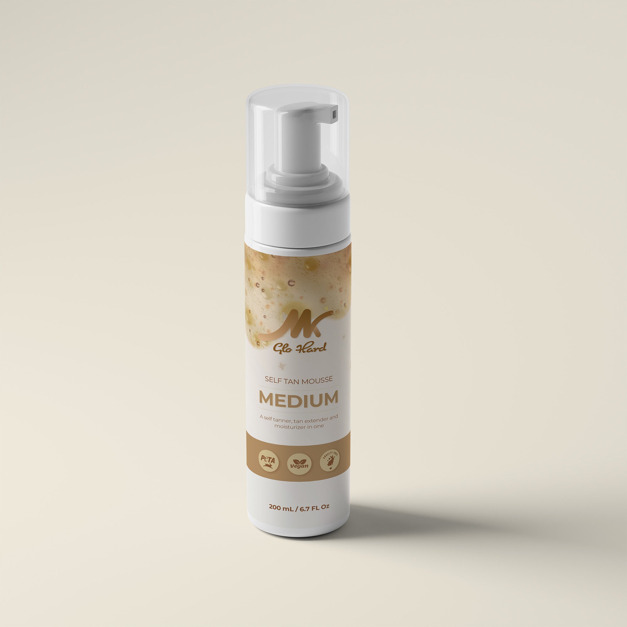 Glo Hard Self-Tan Mousse - Medium